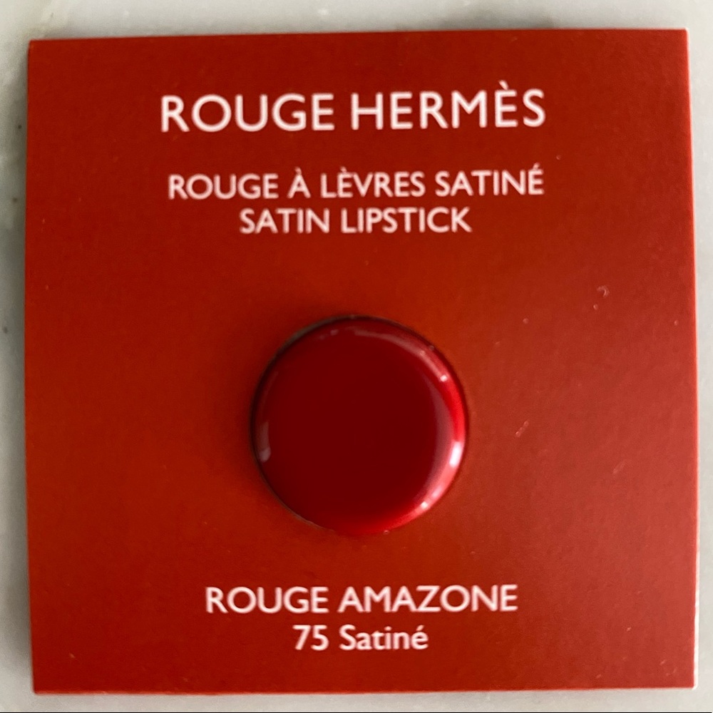 Hermes Satin Lipstick Sample - Rouge Amazone (#75)